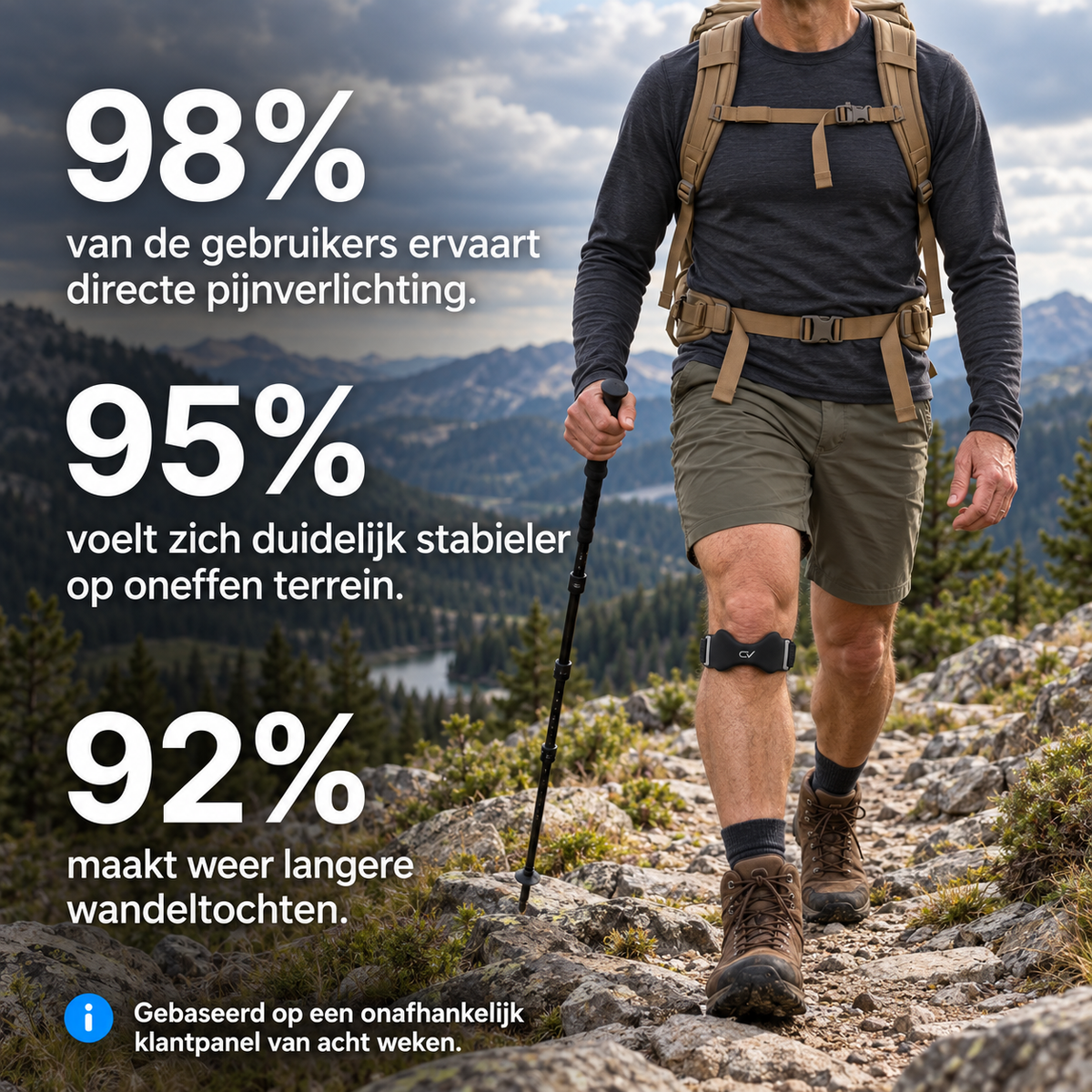 Wandelen met extra kniestabiliteit dankzij de Corevion Move