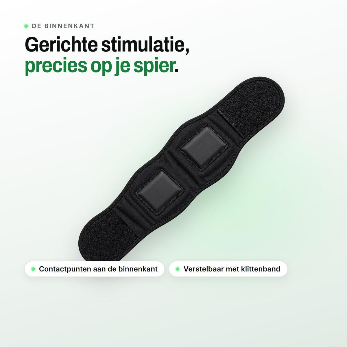 De contactpunten aan de binnenkant van de band