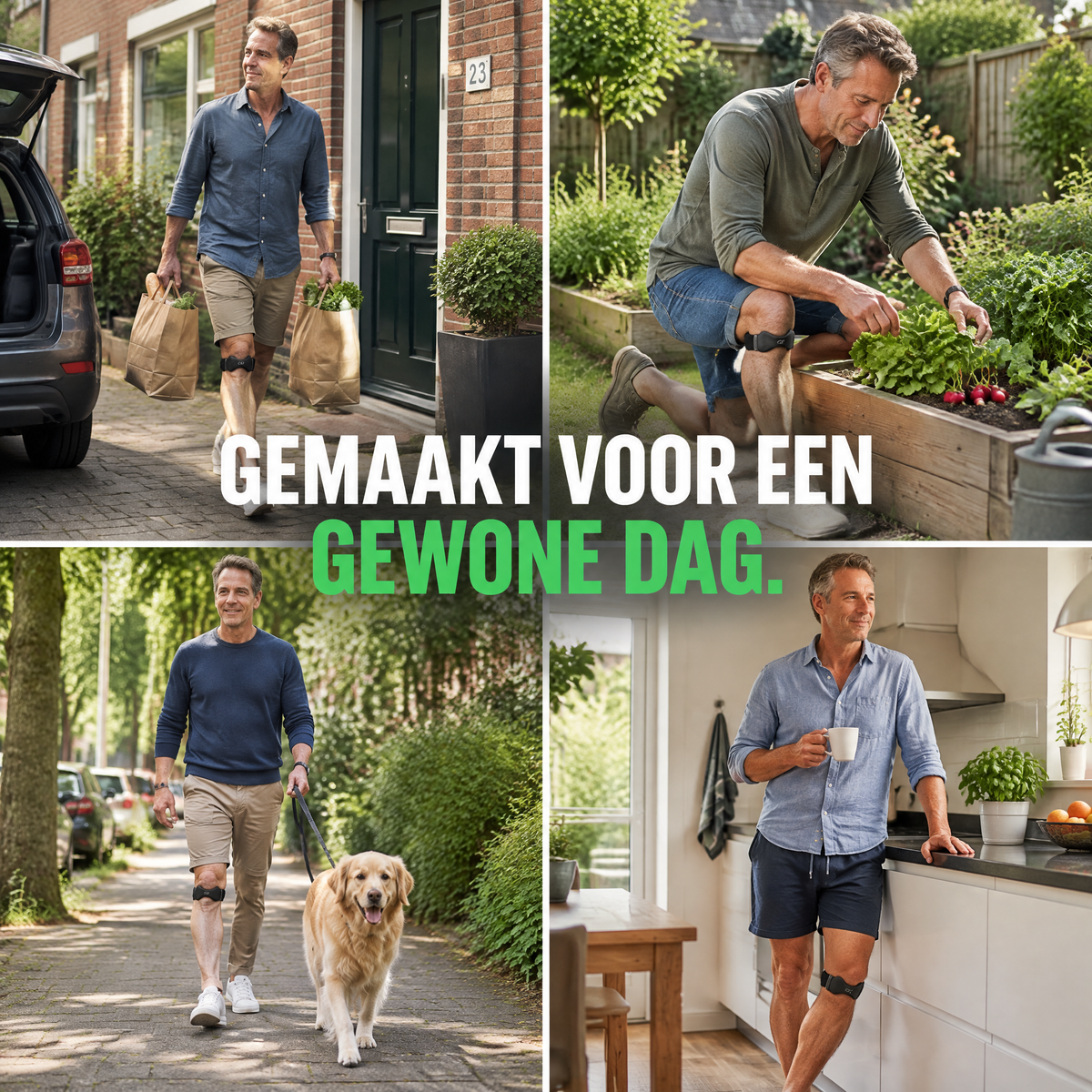 De Corevion Move tijdens een gewone dag: boodschappen, tuinieren, de hond uitlaten en een lange dag op de been